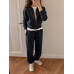 Костюм женский двунитка 2-ка Модель: 817-257 Цвет: Черный, шоколад, меланж