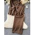 Костюм женский двойка Модель: 1555-5776 Цвет: графит, шоколад
