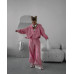Костюм женский oversize Модель: 847-1076 Цвет: черный, белый, розовый