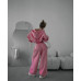 Костюм женский oversize Модель: 847-1076 Цвет: черный, белый, розовый