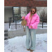 Куртка женская oversize Модель: 847-750 Цвет: розовый, черный