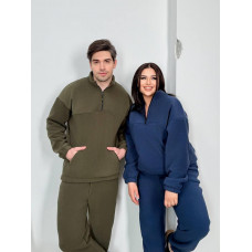 Костюм женский двухслойный флис Модель: 1483-05316 GR Цвет: хаки, синий, черный