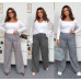 Брюки женские из шерсти кашемир Модель: 871-574 / 871-074 Цвет: серый, графитовый, шоколадный