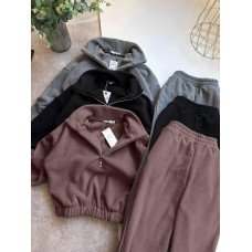 Костюм из плотного двустороннего флиса Модель: 1531-210 Цвет: черный, графит, мокко