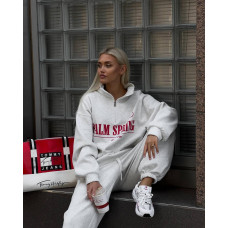 Женский спортивный костюм на флисе Модель: 1482-055 Цвет: графит, красный, шоколадный, серый меланж, черный