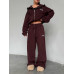 Женский спортивный костюм на флисе Модель: 1482-106 Цвет: серый меланж, шоколад, бордо, графит