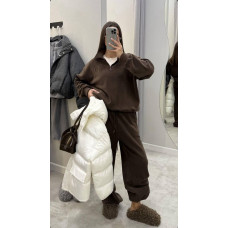 Костюм с вышивкой из двухстороннего флиса Модель: 1482-110 Цвет: шоколад