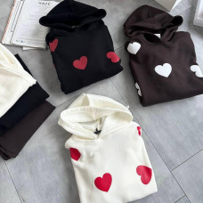 Костюм двойка (худи + брюки) Модель: 1533-020 Цвет: молочный, шоколад, черный