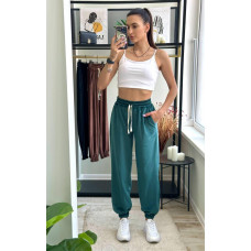 Базовые брюки из велюра спорт Модель: 1554-1535 Цвет: черный, шоколад, зумруд