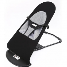 Кресло-шезлонг качалка Baby Recliner Chair детский, черный (MA294)