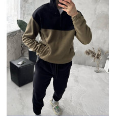 Мужской костюм из двустороннего флиса Модель: 1364-1753 Цвет: серый+черный, графит+черный, хаки+черный