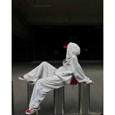 Костюм утепленный зип худи + палаццо Модель: 1456-179/1 Цвет: белый меланж