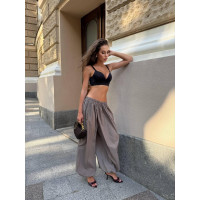 Брюки Алладины из мягкой плащевки Модель: 1432-276 Цвет: черный, молоко, мокко