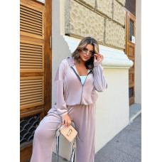 Костюм из турецкого велюра Модель: 4941-1139 Цвет: шоколад, розовый, мокко, черный