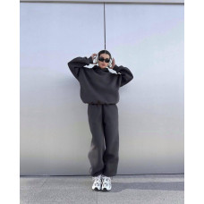 Костюм из трехнитки на флисе Модель: 6220-1158 Цвет: серый, шоколад, графит, черный, электрик (синий)