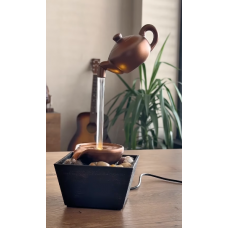 Декоративный фонтан Чайник настольный с подсветкой, от USB Плавающий чайник Декоративный водопад