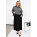 Стильное и элегантное платье из натуральной костюмки с вискозой Мод : 1377-0111 Цвета - серый, черный