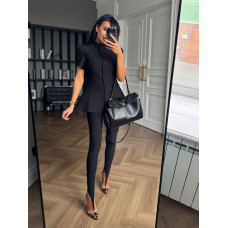 Лосины из матового бифлекса с эффектом утяжки Модель: 4959-532 Цвет: черный