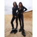 Теплый комбинезон с имитацией корсета из термо ткани Модель: 4959-549/2 Цвет: черный
