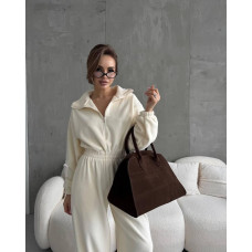 Костюм из турецкого флиса Полар Модель: 878-392 Цвет: молочный, синий, шоколад, черный, серый