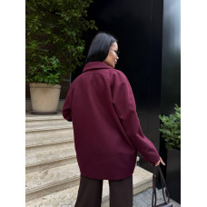 Удлиненное двубортное пальто oversize Модель: 1545-2025 Цвет: черный, капучино, бордо, темно-синий