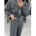 Женский костюм из кашемира на шерстной основе Модель: 1550-3120 Цвет: серый, графит