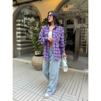 Рубашка женская трендовая из фланели Модель: 1550-2482 Цвет: в ассортименте