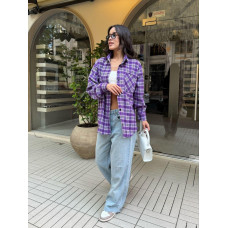 Рубашка женская трендовая из фланели Модель: 1550-2482 Цвет: в ассортименте