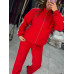 Костюм женский из трехнитки на флисе Модель: 1550-2770 Цвет: черный, мокко, красный