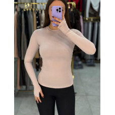 Лонгслив женский с вырезами для пальцев Модель: 1550-5171 Цвет: белый, черный, графит, пудра, шоколад, серый, бордо, мокко