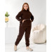 Костюм женский флисовый теплый БАТАЛ Модель: 6260-1860 Цвет: молочный, серый, вино, черный, шоколад