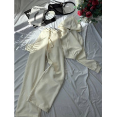 Костюм женский из премиального флиса Модель: 6260-1840 Цвет: молочный, графит, черный, шоколад