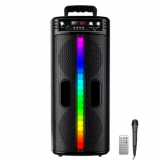 Портативная беспроводная Bluetooth колонка TTD-2806 | BT5.0, 20W, USB/TF/AUX/FM/BT, 6h, микрофон| с RGB подсветкой