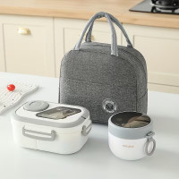 Ланч-бокс с чашкой и термосумкой – удобный набор для здорового на работе и учебе