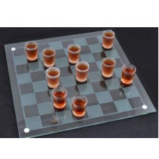 Алкогольная игра шашки - рюмки №085м (40х40см)