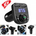 Автомобильный фм модулятор / fm трансмиттер X8, 2 usb + громкая связь, Bluetooth