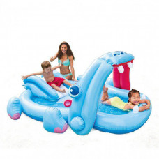 Водный игровой центр с горкой Бегемотик Intex 57150