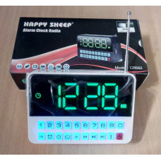 Часы сетевые CR-562,USB/SD/FM + фонарик