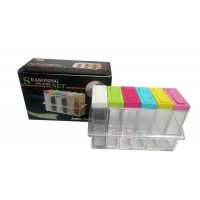 Кухонная подставка с шестью емкостями для специй Seasoning six piece set