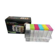 Кухонная подставка с шестью емкостями для специй Seasoning six piece set