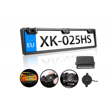 Номерная рамка с парктроником 2 Sensor MD / Cистема парковки для автомобиля (Black)
