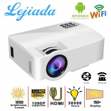 Мультимедийный FullHD Проектор LEJIADA A8 WiFi ,  LED-проектор 1200 люменой, Android 6.0
