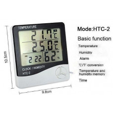 Часы Термометр Гигрометр с выносным датчиком HTC-2