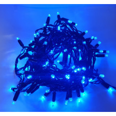 Уличная новогодняя светодиодная гирлянда 2.5Line 100B-U синяя 100Led 10 м прозрачный провод