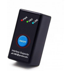 Диагностический сканер адаптер ELM327 Bluetooth с кнопкой