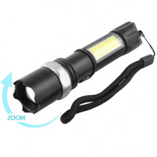 Тактический фонарик POLICE 8626C-XPE+COB, 1х18650, ЗУ microUSB, zoom