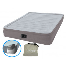 Надувная двуспальная кровать Intex 67770 Comfort (152-203-33 см), встроенный электронасос