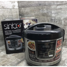Мультиварка Sinbo SHB-801, 1500 Вт, 12 программ, 6 л + книга рецептов