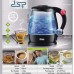 Стеклянный электрический чайник DSP KK1100 с подсветкой 1,5 л