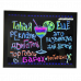 Доска флуоресцентная FLUORECENT BOARD WITH STAND 50*70 на стойке c фломастером и салфеткой